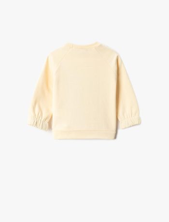 Girls' Baby Tie-Front Sweatshirt with Knit Applique Detail
