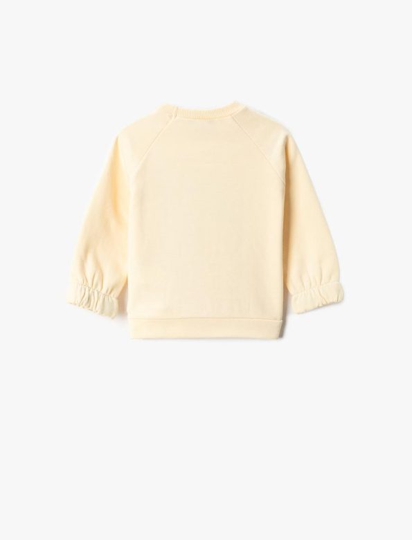 Girls' Baby Tie-Front Sweatshirt with Knit Applique Detail