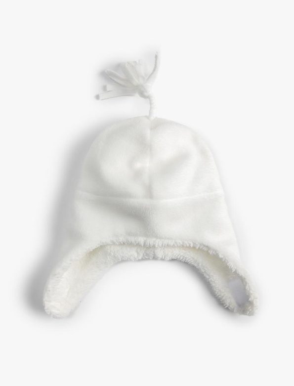 Girls' Plush Ear Flap Beanie with Fleece Lining