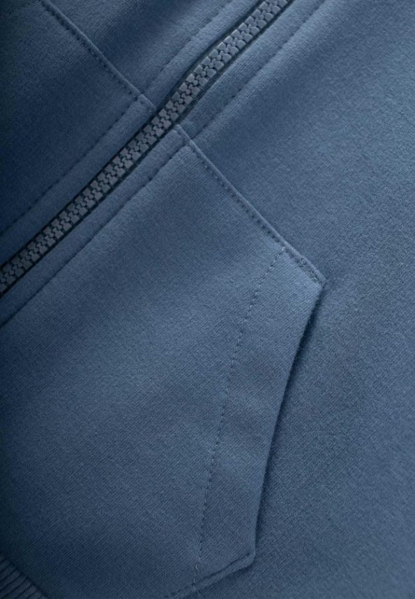 Hooded Zip-Up Cardigan for Ages 1-14 Indigo Blue
