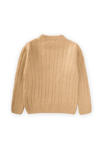 Braided Knit Sweater for Ages 1-8 Mustard Yellow