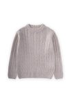 Braided Knit Sweater for Ages 1-8 in Beige