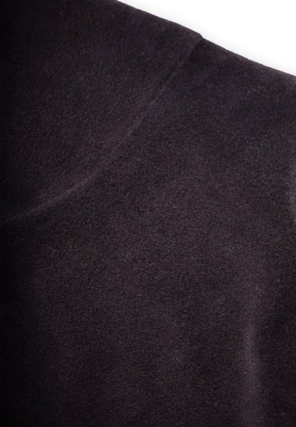 Velvet Panel Girls Sweatshirt 2-12 Years Black