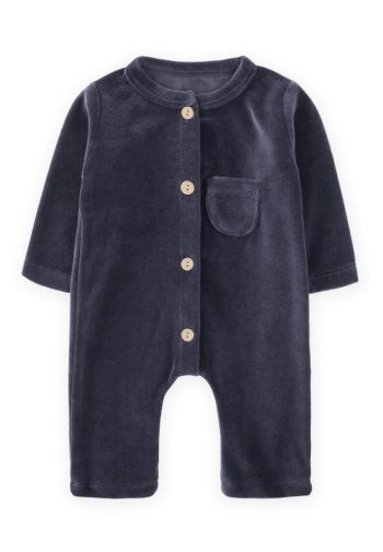 Velvet Jumpsuit 0-3 Years Gray