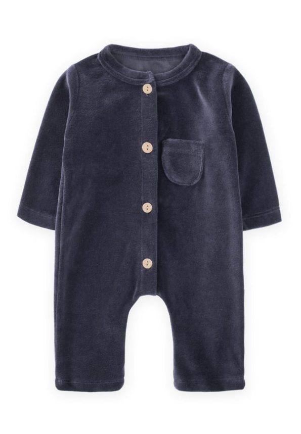 Velvet Jumpsuit 0-3 Years Gray
