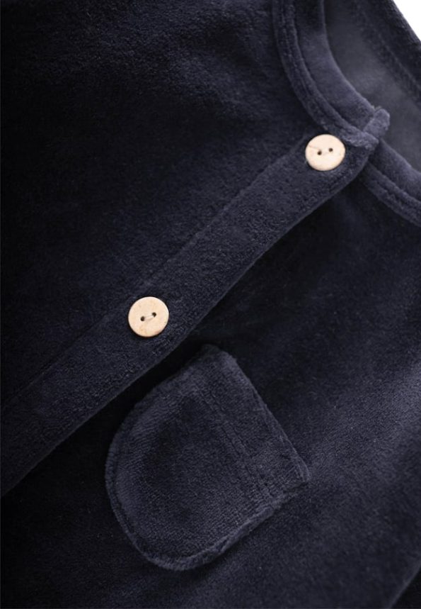 Velvet Jumpsuit 0-3 Years Gray