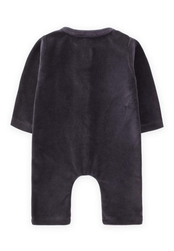 Velvet Romper 0-3 Years Charcoal