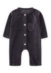 Velvet Romper 0-3 Years Charcoal