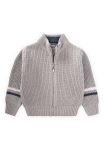 Zippered Knit Cardigan 2-9 Years Grey