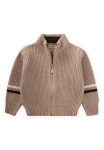 Zippered Knit Cardigan 2-9 Years Beige