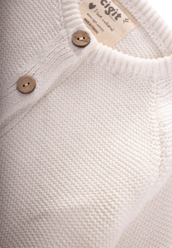 Links Knit Cardigan 1-5 Years Ecru