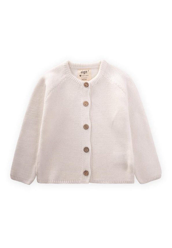 Links Knit Cardigan 1-5 Years Ecru