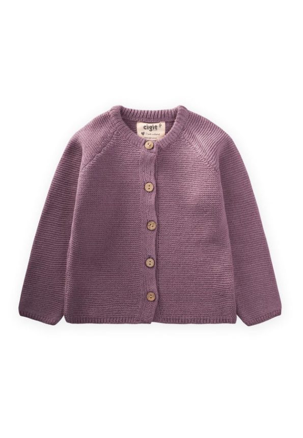 Links Knit Cardigan 1-5 Years Dusty Pink