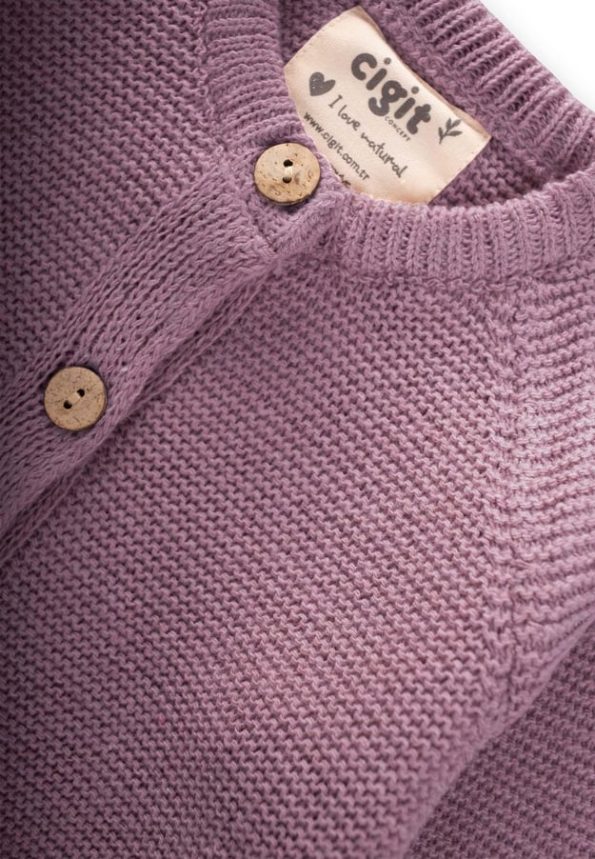 Links Knit Cardigan 1-5 Years Dusty Pink