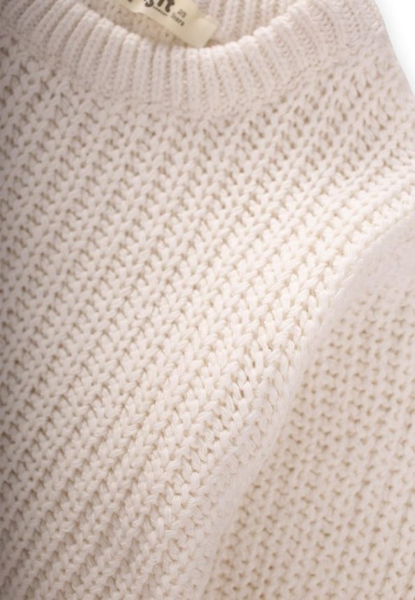 Round Neck Knit Sweater 2-8 Years Cream