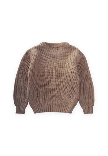 Round Neck Knit Sweater for Ages 2-8 - Mink