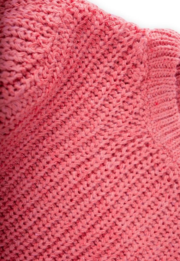 Round Neck Knitted Sweater 2-8 Years Salmon