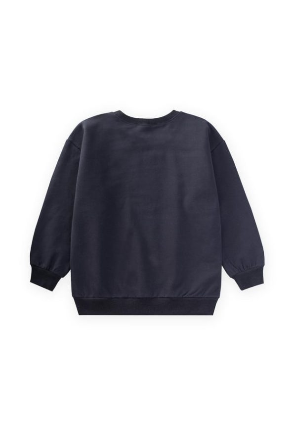 Stone Detail Sweatshirt for Ages 4-12 in Anthracite