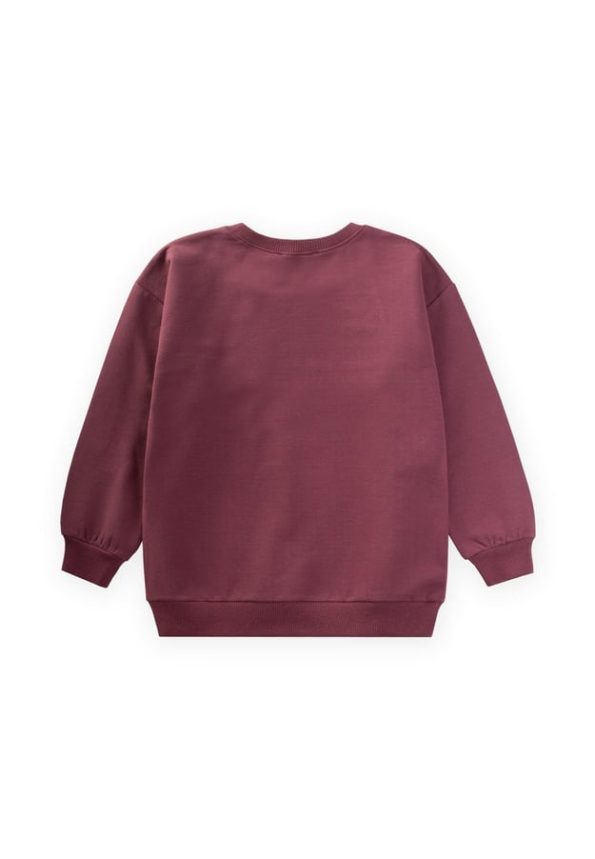 Stone Detail Sweatshirt for Ages 4-12 in Plum