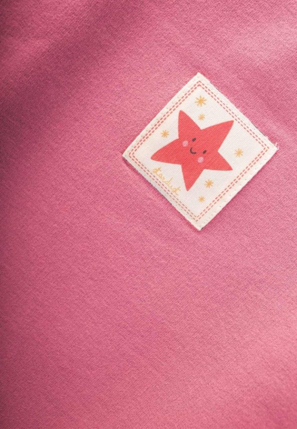 Label Detailed Sweatshirt Set 1-7 Years Coral