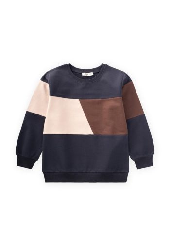 Patterned Sweatshirt for Ages 4-12 in Anthracite