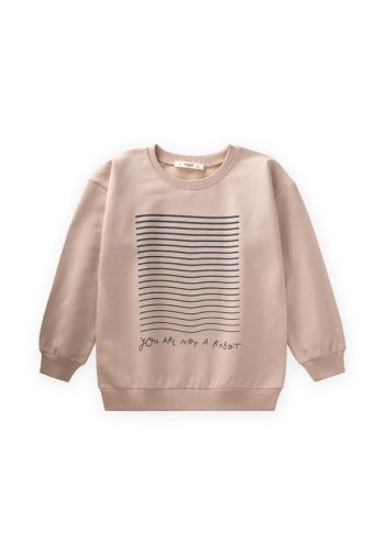 Printed Sweatshirt for Ages 4-12 Beige