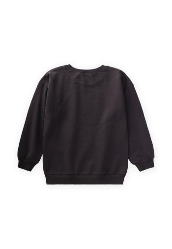 Printed Sweatshirt for Ages 4-12 Black
