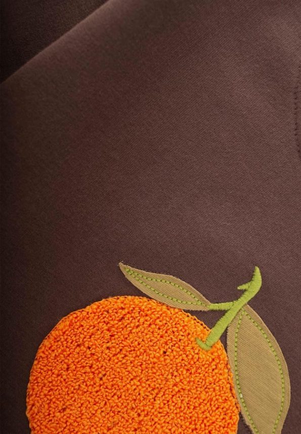 Embroidered Sweatshirt for Ages 1-7 in Brown