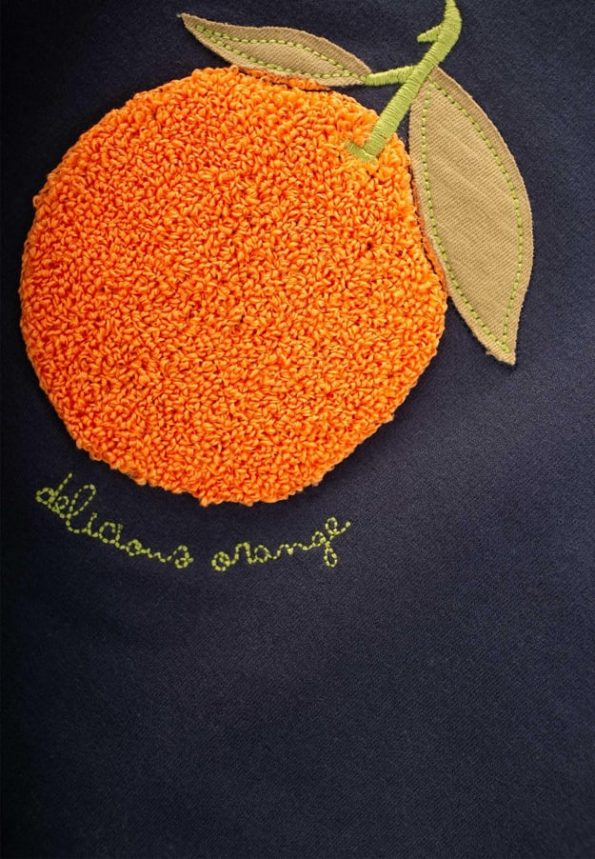 Embroidered Sweatshirt for Ages 1-7 in Anthracite