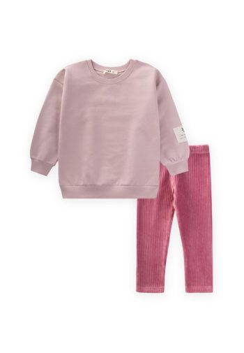 Kids' Sweatshirt Set 2-10 Years Powder Pink