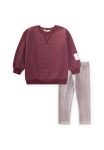 Purple Sweatshirt Set for Ages 2-10