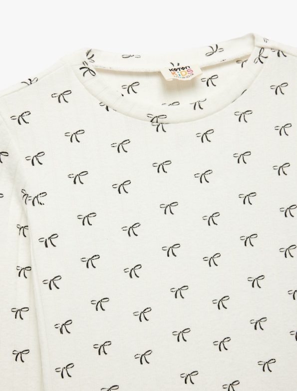 Girl Bow Printed T-Shirt