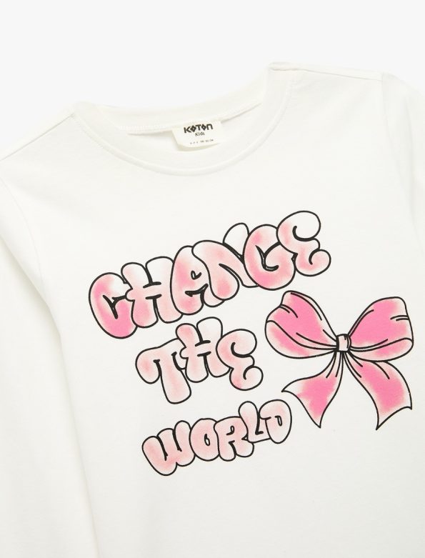 Girl Bow Printed T-Shirt