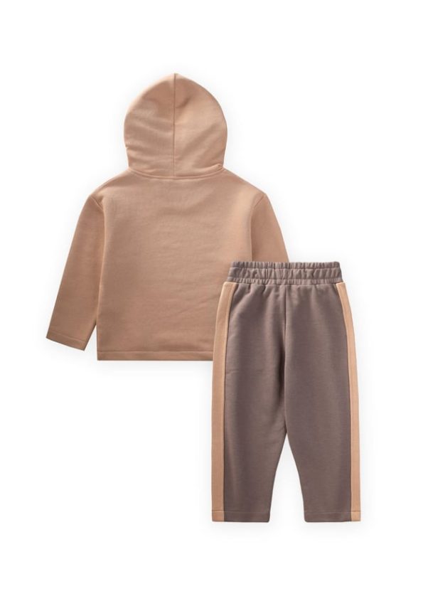 Hooded Sweatshirt Set for Ages 1-8 Beige, Taupe