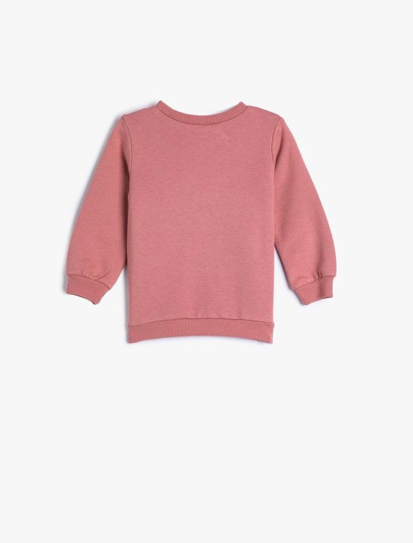 Girls' Long Sleeve Ballerina Print Cotton Sweatshirt