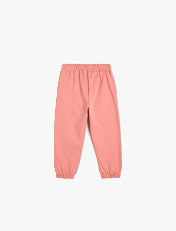 Girls' Baby Basic Jogger Sweatpants with Elastic Waistband