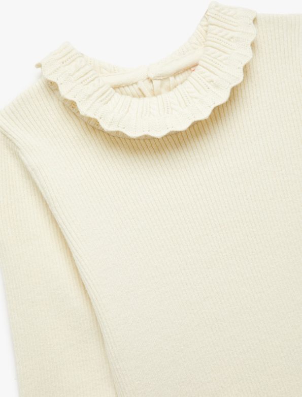 Girls' Long Sleeve Mock Neck Knit Sweater