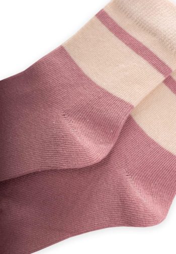 Two-Tone Socks for Ages 3-8 Dusty Pink