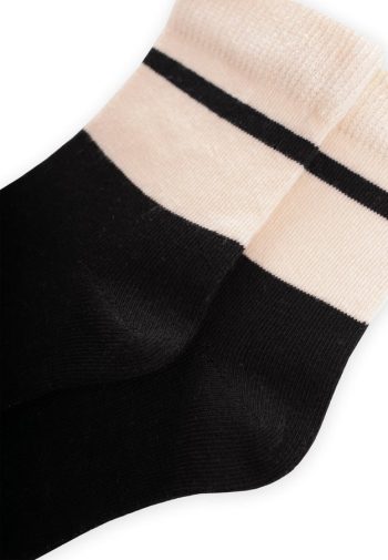 Two-Tone Socks for Ages 3-8 Black
