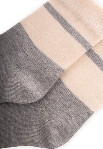 Two-Tone Socks for Ages 3-8 Gray Melange
