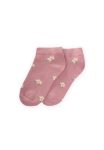 Flower Pattern Kids Socks 5-12 Years Rose Pink