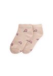 Floral Patterned Children's Ankle Socks for Ages 5-12