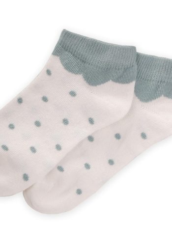 Polka Dot Children's Ankle Socks 5-12 Years Mint Green