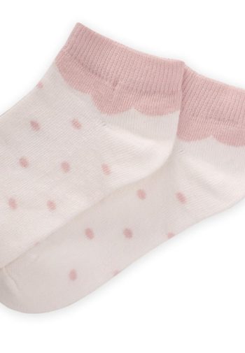 Polka Dot Kids' Ankle Socks 5-12 Years Blush