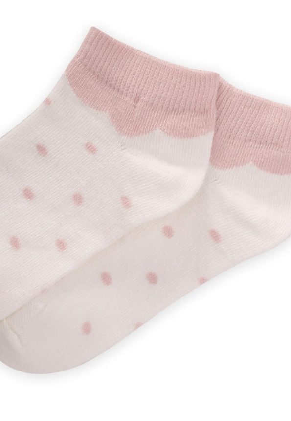 Polka Dot Kids' Ankle Socks 5-12 Years Blush