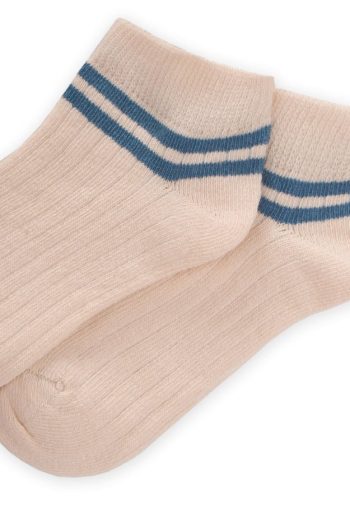 Striped Kids' Slippers for Ages 5-12 in Indigo Blue
