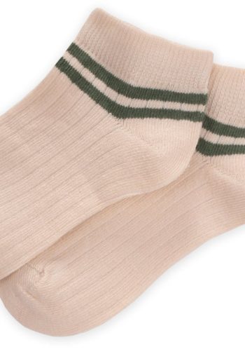 Ground Raw Ankles Striped Kids Slippers 5-12 Years Olive Green