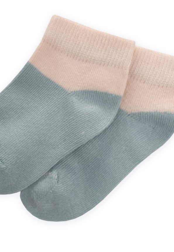 Two-Tone Baby Booties Socks 0-4 Years Mint Green