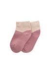 Two-Tone Baby Socks for Ages 0-4 Dusty Pink