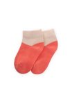 Two-Toned Baby Socks for Ages 0-4 in Peach